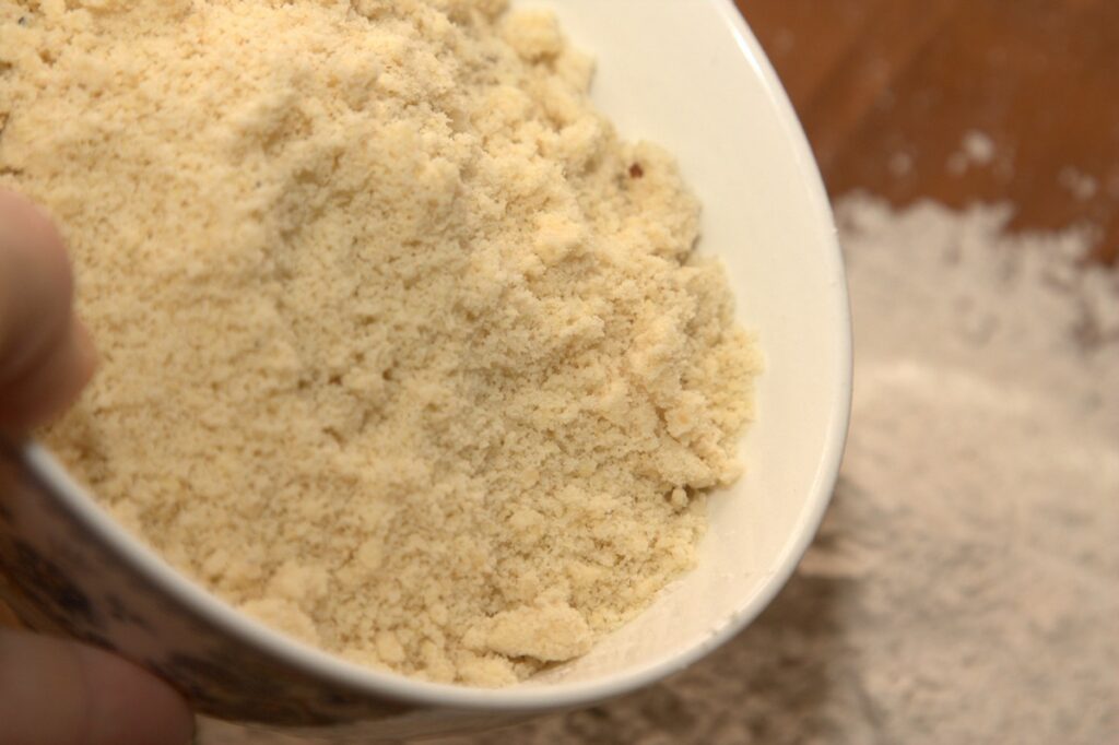almond and green buckwheat flour